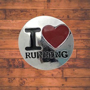 I Love Running Snap Button